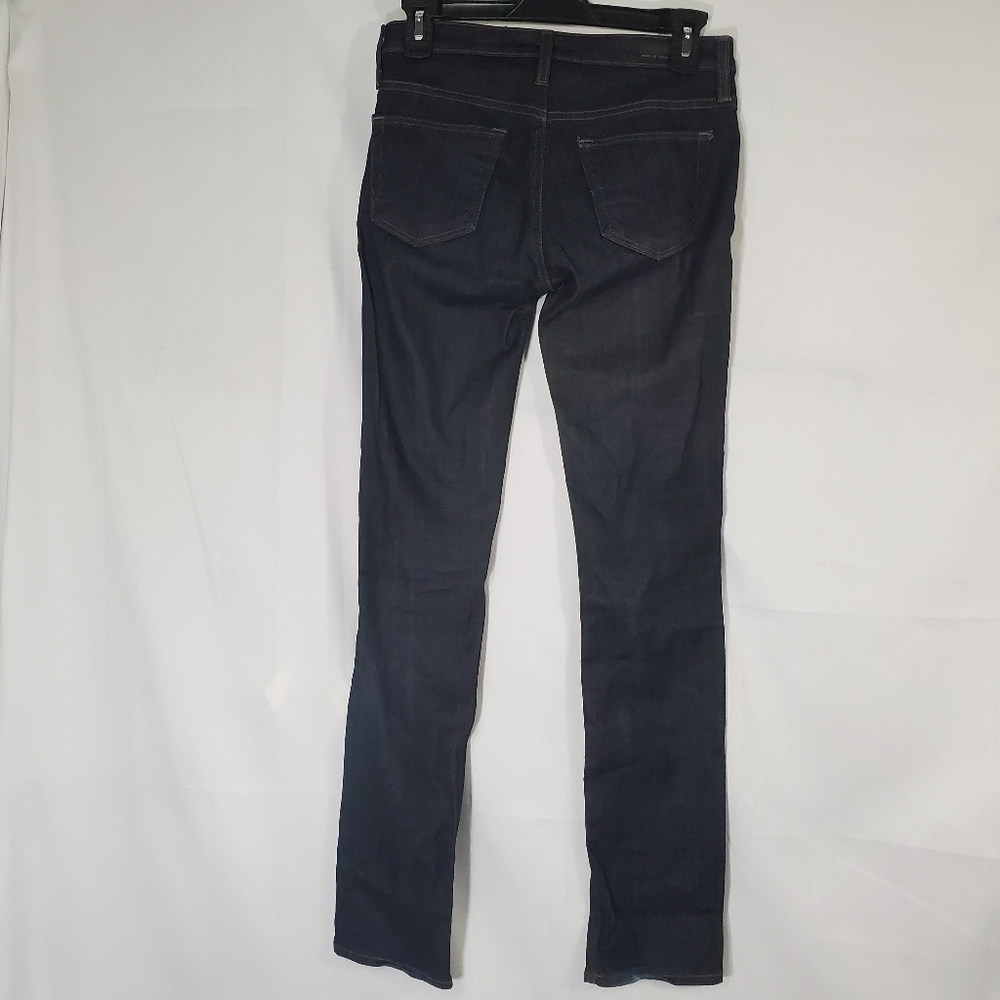 AG Adriano Goldshmied size 25R The Stevie Slim Straight Skinny Jeans Dark - Picture 5 of 8